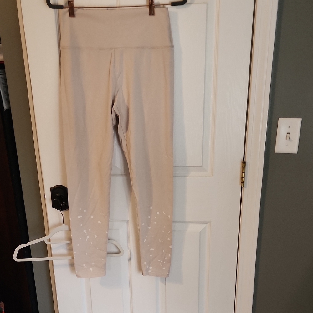Women's Beige High-Waisted leggings. Worn once